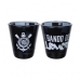 Copo Shot Dose Allmix Vidro Oficial Licenciado Corinthians Loucos Football Club 55ml Cada Luva Com 2 Unid