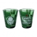 Copo Shot Dose Allmix Vidro Oficial Licenciado Palmeiras Football Club 55ml Cada Luva Com 2 Unid Verde