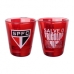Copo Shot Dose Allmix Vidro Oficial Licenciado Sao Paulo Tricolor Paulista Football Club 55ml Cada Luva Com 2 Unid Vermelho