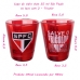 Copo Shot Dose Allmix Vidro Oficial Licenciado Sao Paulo Tricolor Paulista Football Club 55ml Cada Luva Com 2 Unid Vermelho