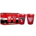 Copo Shot Dose Allmix Vidro Oficial Licenciado Sao Paulo Tricolor Paulista Football Club 55ml Cada Luva Com 2 Unid Vermelho