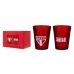 Copo Americano Allmix De Vidro Sao Paulo Oficial Licenciado 190ml Cada Luva 2 Unid Vermelho