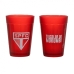 Copo Americano Allmix De Vidro Sao Paulo Oficial Licenciado 190ml Cada Luva 2 Unid Vermelho