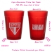 Copo Americano Allmix De Vidro Sao Paulo Oficial Licenciado 190ml Cada Luva 2 Unid Vermelho