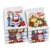 Kit 10 Pano De Prato Copa Lomaer Sacaria 95% Algod&atilde;o Estampa Natal com Glitter 45cmx71cm Branco Off-White