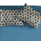 Jogo de Cama Portallar Queen Malha 3 Pçs Amigos Do Mickey Azul