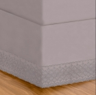 Saia Cama Box Buettner Solteiro Percal c/ Renda Bege