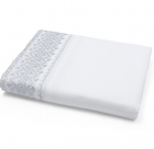 Saia Cama Box Buettner Solteiro King Percal c/ Renda Branco