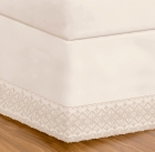 Saia Cama Box Buettner Solteiro King Percal c/ Renda Perola