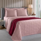  Kit Cobre Leito Buettner Solteiro Percal 200 Fios Reffinata Color 2 Pe&ccedil;as Rose