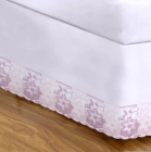 Saia Cama Box Buettner Casal Percal Renda Sara 138mx188mx32cm Branco