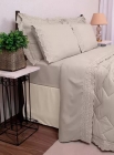 Jogo de Cama Buettner King 4 pe&ccedil;as Microfibra com Aplica&ccedil;&atilde;o de Renda Fendi