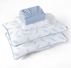 Jogo de Cama Tecebem Queen Malha 4 peças Estampado Elis/Azul