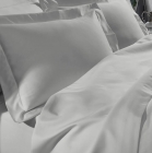 Fronha Buettner Percal 100% Algodao 1000 Fios 4 Abas de 7cm Pespontada 50cmx70cm Prata