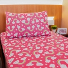 Jogo de Cama Solteiro Doce Vida Malha Misto Arco Iris 2 P&ccedil;s Pink