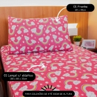 Jogo de Cama Solteiro Doce Vida Malha Misto Arco Iris 2 P&ccedil;s Pink