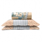 Kit Cobre Leito Buettner King Microfibra 100% Poliéster Renove Estampado Joana 3 Peças Bege