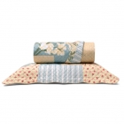 Kit Cobre Leito Buettner Solteiro Microfibra 100% Poli&eacute;ster Renove Estampado Joana 2 Pe&ccedil;as Bege