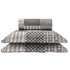 Kit Cobre Leito Buettner King Microfibra 100% Poliéster Renove Estampado Austria 3 Peças Cinza