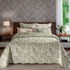 Kit Cobre Leito Buettner Casal Microfibra 100% Poli&eacute;ster Renove Estampado Angelus 3 Pe&ccedil;as Bege