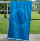 Toalha de Banho Buettner Jacquard Barra Bordada Veludo 100% Algodão Futebol Cruzeiro 70cmx140m Azul