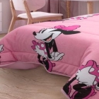 Edredom KazzaVip Casal Malha 100% Algod&atilde;o Disney Minnie Beauty 2,00mx220m Pink Rosa Cravo