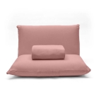 Jogo de Lençol KazzaVip King Malha 100% Algodão Basic Liso 3 Peças Rosa Pastel