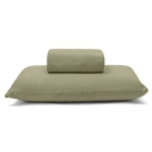 Jogo de Lençol KazzaVip Solteiro Malha 100% Algodão Basic Liso 2 Peças Verde Musgo