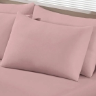 Fronha Avulsa KazzaVip Malha 100% Algodão Basic Lisa 45cmx70cm Rosa Pastel