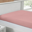 Len&ccedil;ol Avulso KazzaVip King Malha 100% Algod&atilde;o Basic Liso com El&aacute;stico Rosa Pastel