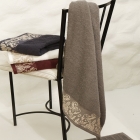 Kit 6 Toalha de Banho KazzaVip Felpuda 100% Algodao Bordado Viena 72cmx130m Sortido