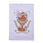 Pano De Prato Copa KazzaVip Sacaria 95% Algodão Mae 50cmx70cm Estampado A Melhor Mae do Mundo Branco