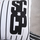 Jogo de Len&ccedil;ol KazzaVip Solteiro Malha 100% Algod&atilde;o Licenciado Clube Corinthians 2 Pe&ccedil;as Preto