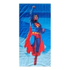 Toalha de Praia e Piscina KazzaVip Microfibra 100% Poli&eacute;ster Estampada Anti Areia Licenciada Superman 70cm x 140m Azul