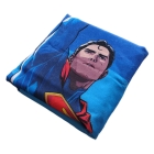Toalha de Praia e Piscina KazzaVip Microfibra 100% Poli&eacute;ster Estampada Anti Areia Licenciada Superman 70cm x 140m Azul