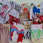 Kit 11 Pano De Prato Copa KazzaVip Sacaria 90% Algod&atilde;o Mae 50cmx70cm Estampado Branco Off-White